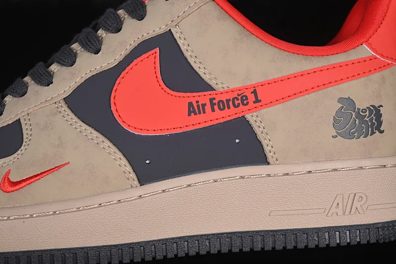 All categories Nk Air Force 1 Air Force series Nk Air Force 1 Low Air Force low-top Nike Air Force 1'07 Low Year of the Horse limited edition Mocha brown red Air Force 1 low-top casual sneakers KD1688-002